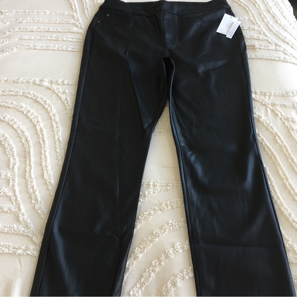 Women's Black Pants leather Style 12L